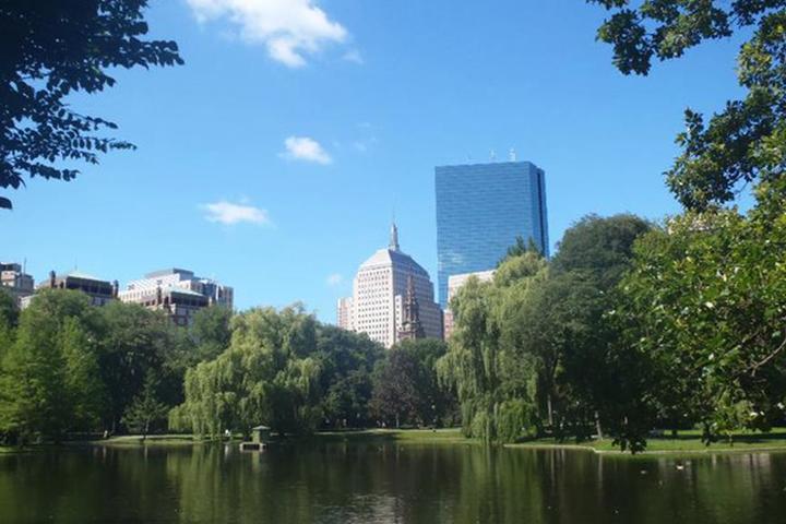 The Boston cityscape.