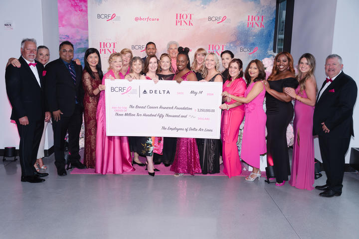 At this year's Breast Cancer Research Foundation Hot Pink Party in New York, Delta people were recognized for raising more than $3.25 million for BCRF in 2023.